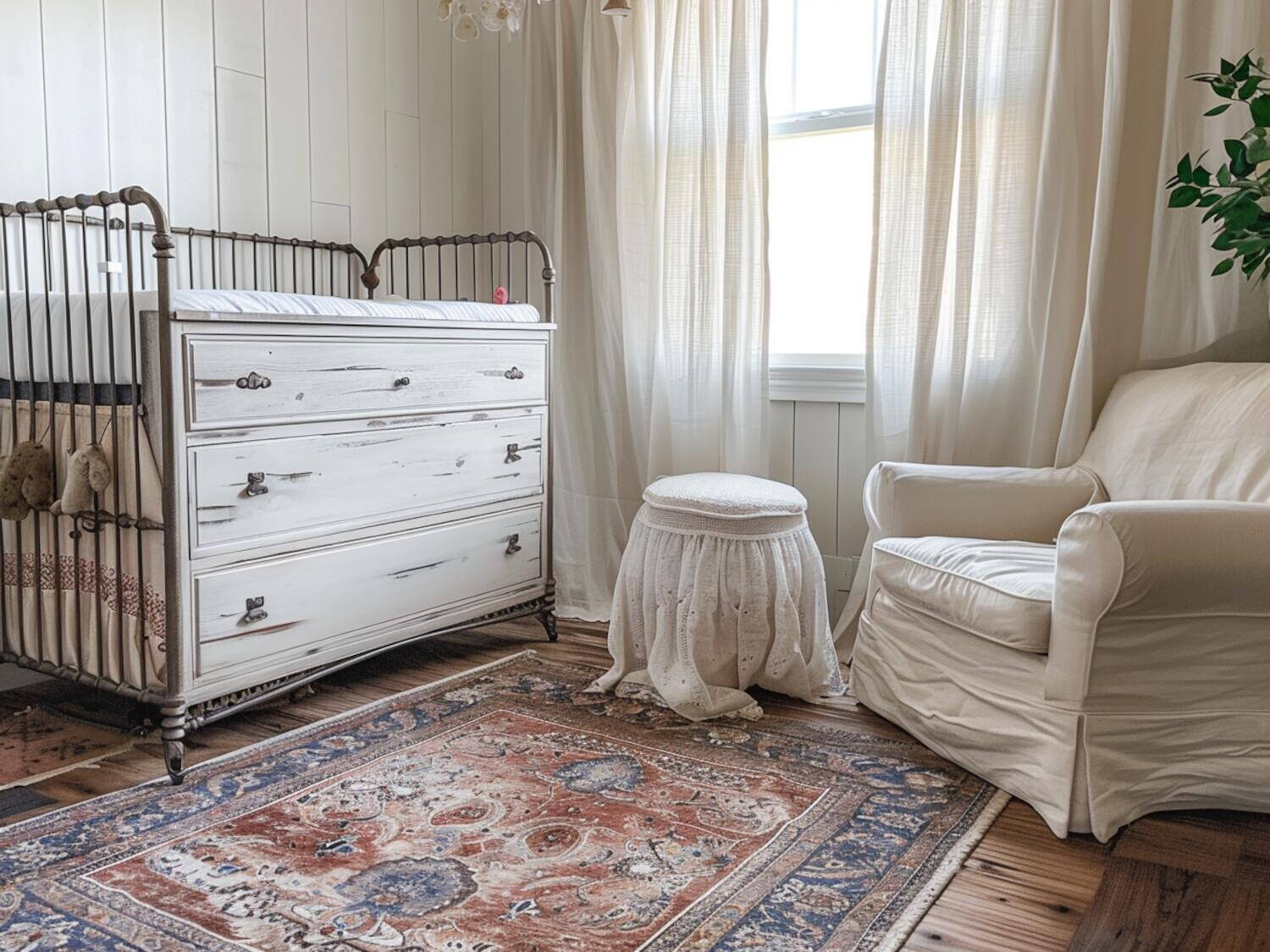 10 inspiracji na urządzenie pokoju niemowlaka w stylu vintage.
