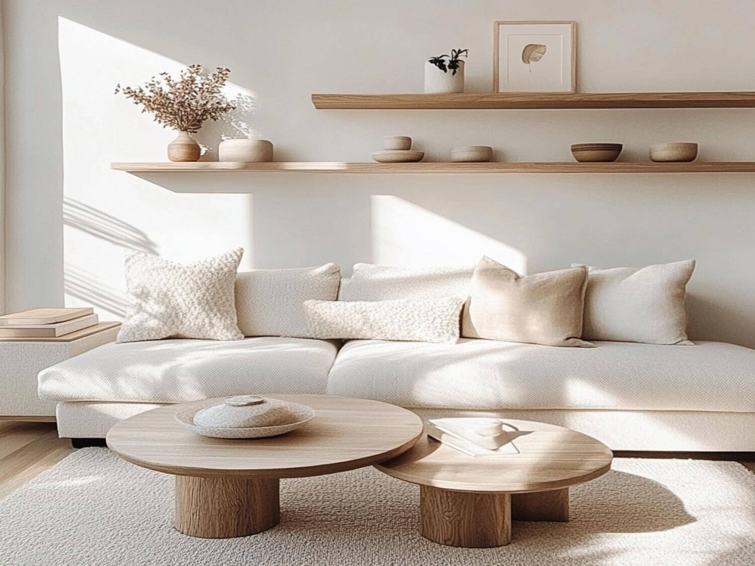 10 inspiracji na urządzenie salonu w stylu skandynawskim z jasnymi barwami.