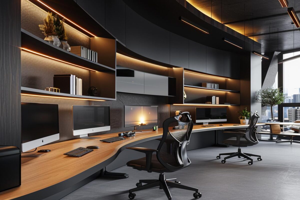 10 inspiracji na urządzenie domowego biura z nowoczesnymi biurkami.