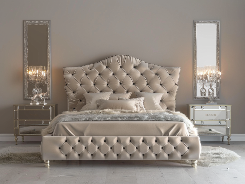 10 inspiracji na wnętrza glamour z dodatkami metalowymi.