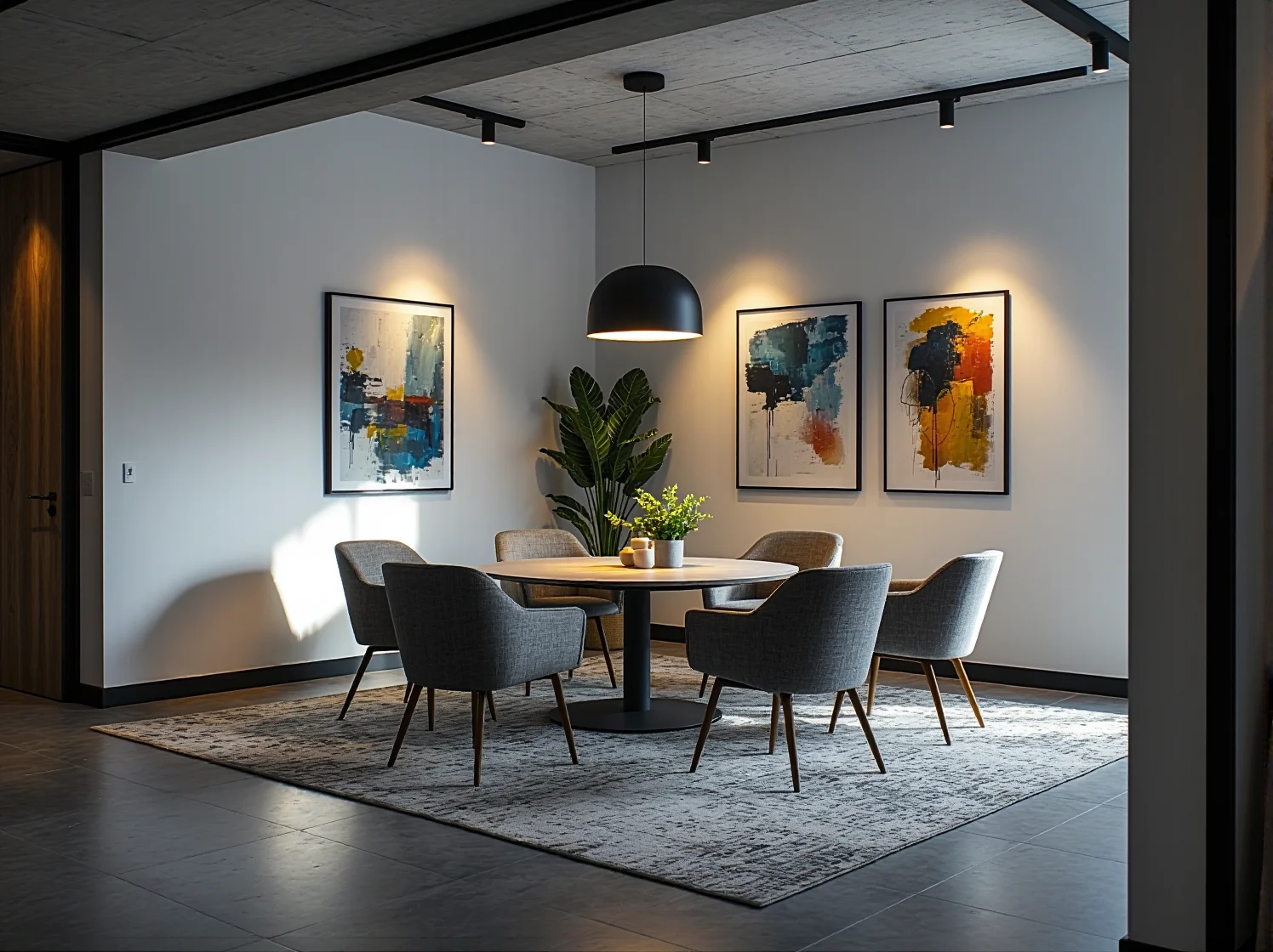 Funkcjonalne biurko z regulacją wysokości do pracy siedząco-stojącej w nowoczesnym biurze.