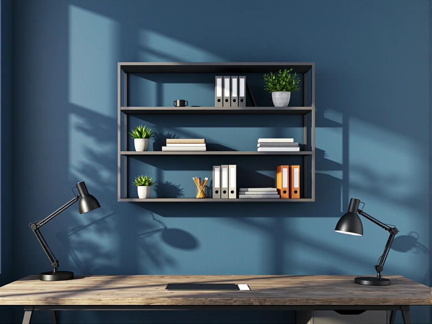 Drewniane półki ścienne w stylu industrialnym – połączenie drewna i metalu w Twoim wnętrzu.