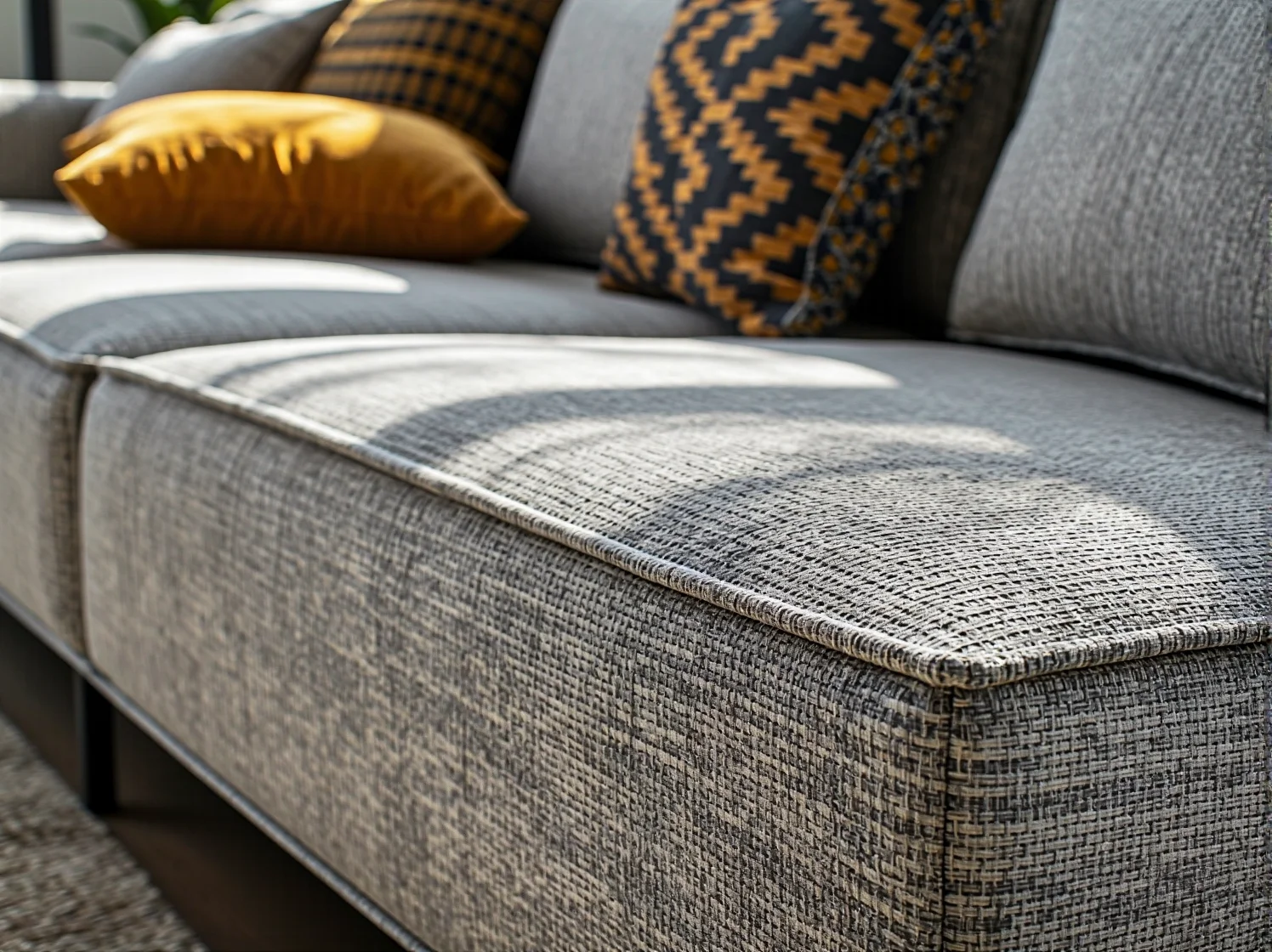 Innowacyjna tkanina plamoodporna na nowoczesnym fotelu, materiały obiciowe 2025.