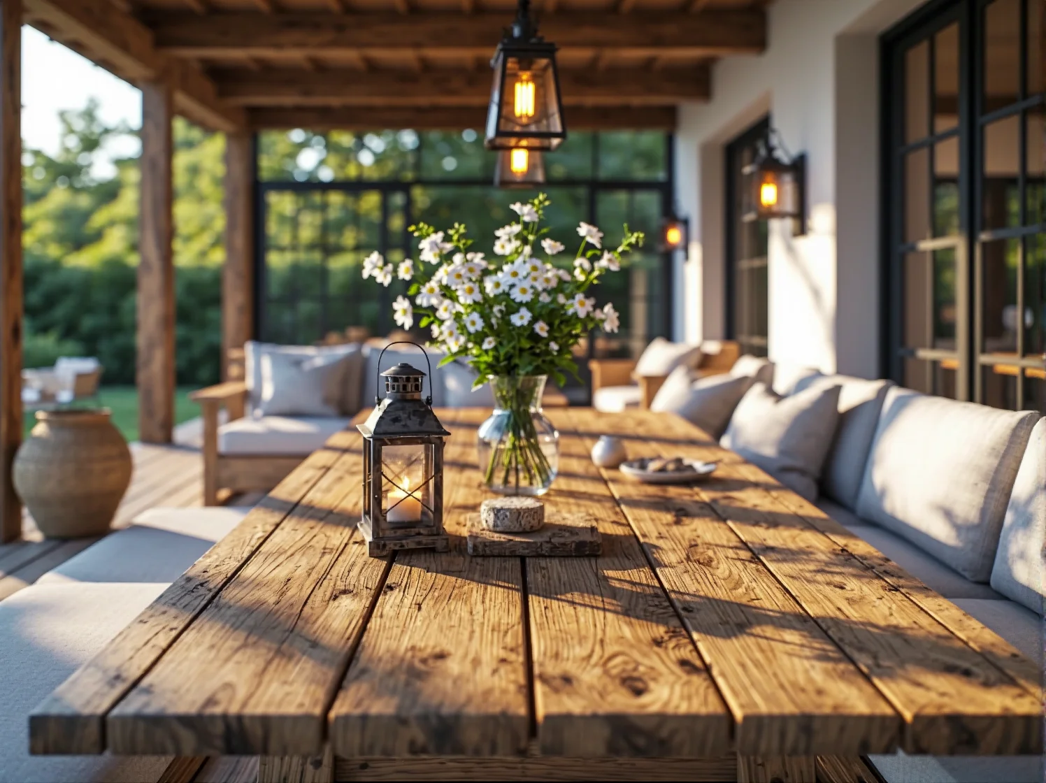 Zewnętrzna lampa ścienna o wysokim stopniu ochrony IP idealna na werandę i taras.