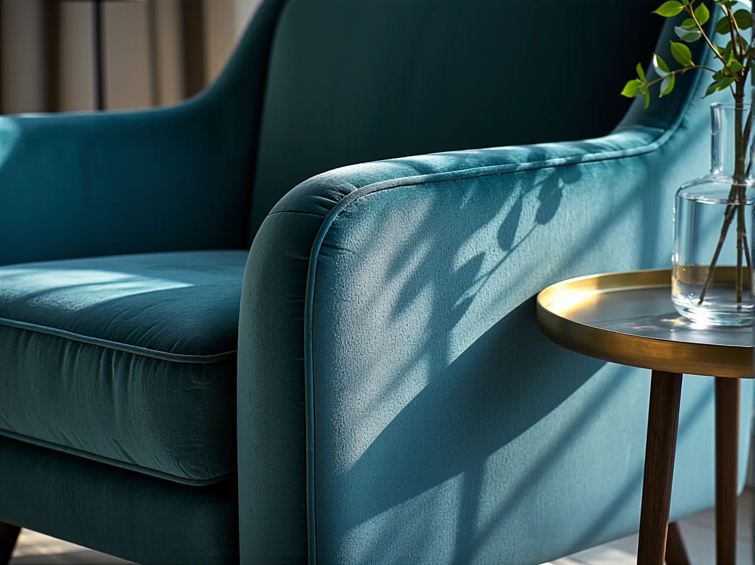 Zbliżenie na teksturę luksusowej tkaniny tapicerskiej, nowości na sezon 2025.