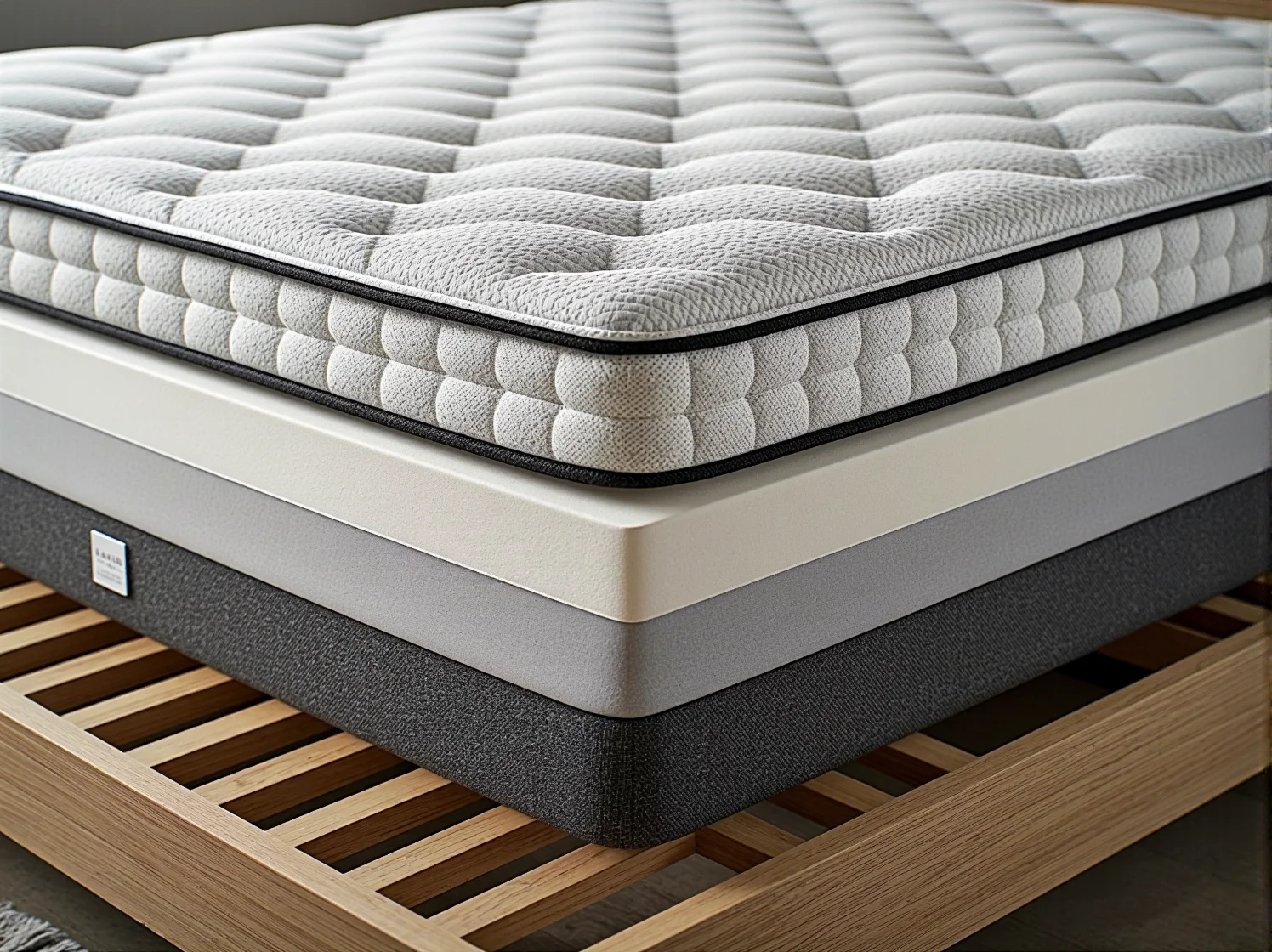 Wytrzymały materac sprężynowy kieszeniowy o wysokiej twardości idealny dla osób z większą wagą.