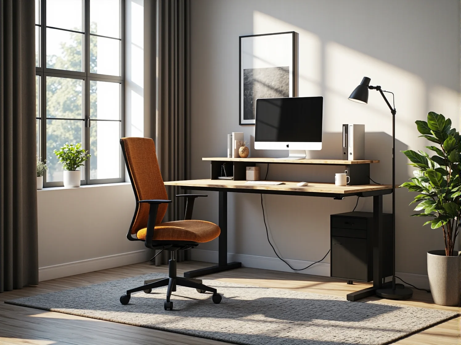 Nowoczesna sofa z wbudowanym portem USB i dotykowym panelem sterowania w inteligentnym wnętrzu.