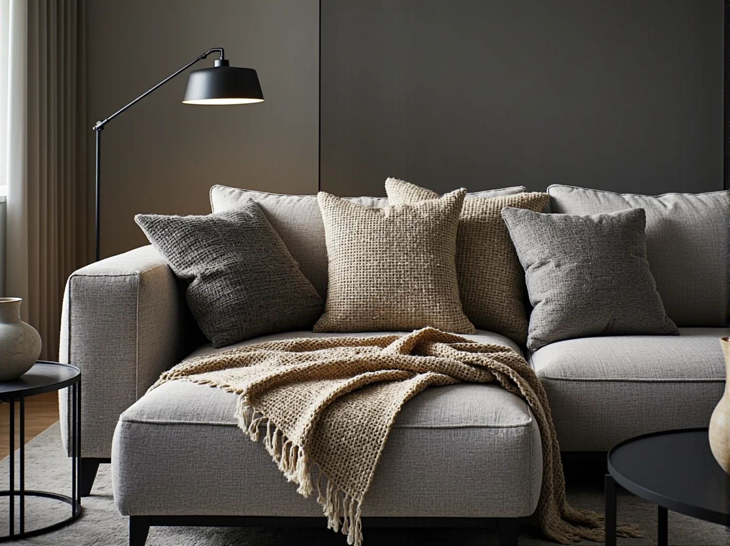 Nowoczesny salon z dużym narożnikiem i minimalistycznym oświetleniem – jak stworzyć harmonijne wnętrze? - ilustracja 2