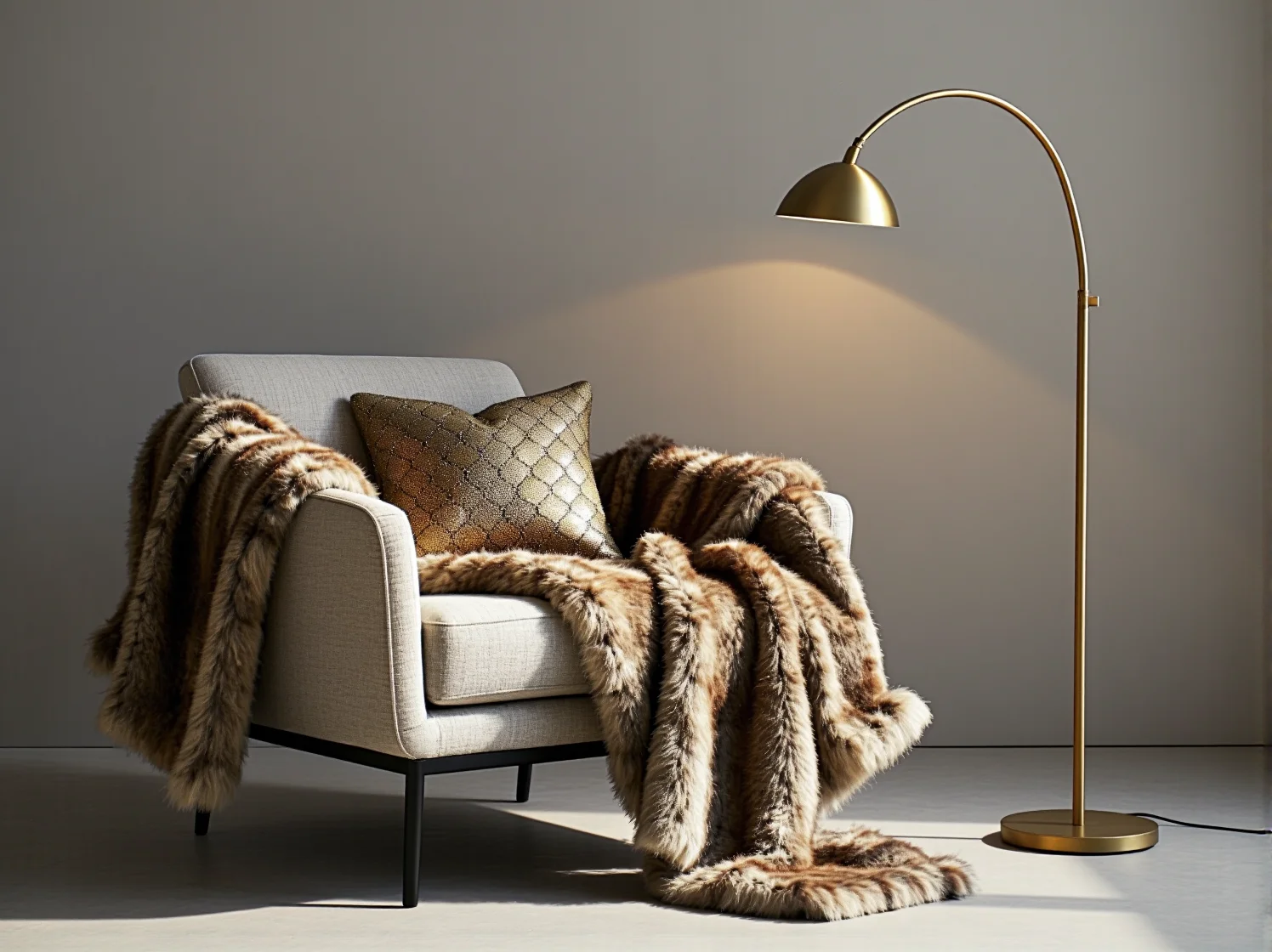 Pikowany fotel glamour w stylu minimalistycznym wprowadzający blask i harmonię.