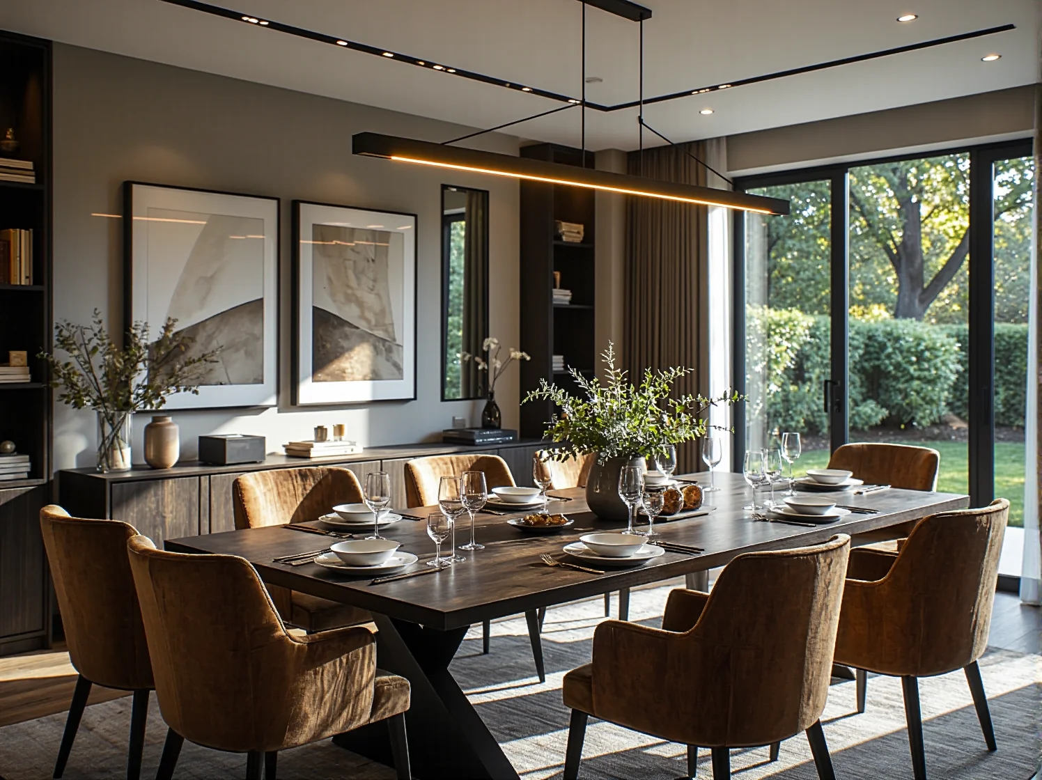 Inteligentne sterowanie oświetleniem LED Smart Home w nowoczesnym apartamencie premium.