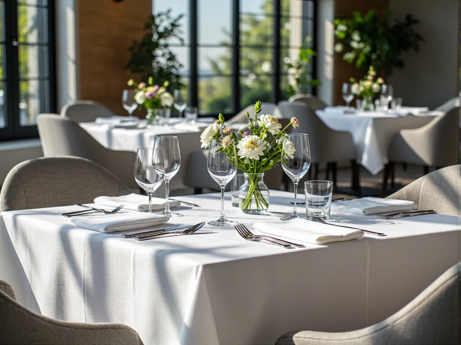 Stylowe meble hotelowe w pokoju gościnnym zapewniające komfort i estetykę w branży HoReCa.